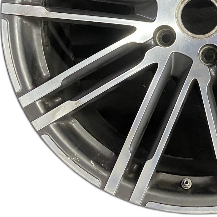 21" PORSCHE CAYENNE 15-18 21x10 alloy 20 spoke inlay Original OEM Wheel Rim - Back View
