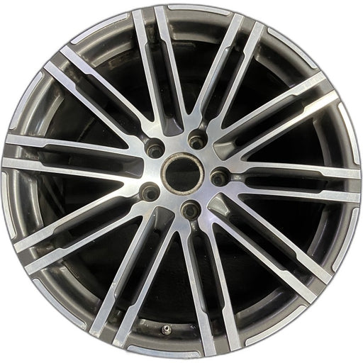21" PORSCHE CAYENNE 15-18 21x10 alloy 20 spoke inlay Original OEM Wheel Rim - Front View