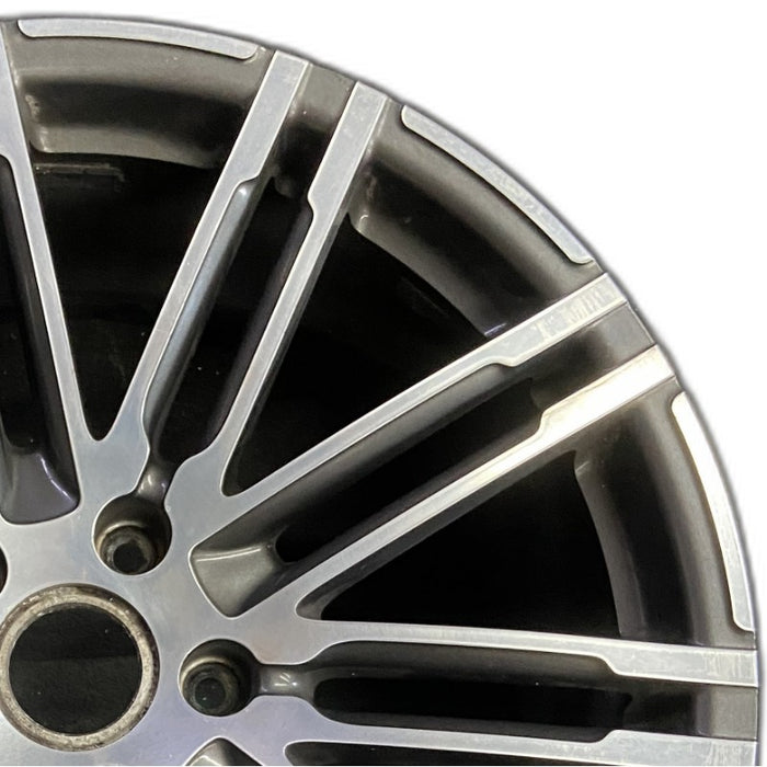 21" PORSCHE CAYENNE 15-18 21x10 alloy 20 spoke inlay Original OEM Wheel Rim - Side Profile
