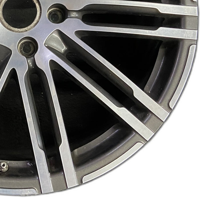 21" PORSCHE CAYENNE 15-18 21x10 alloy 20 spoke inlay Original OEM Wheel Rim - Close-Up Detail