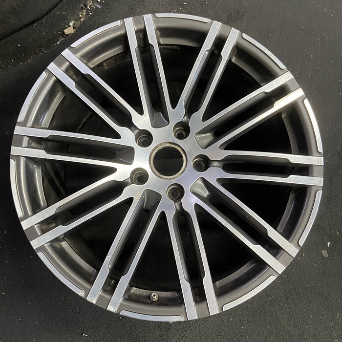 21" PORSCHE CAYENNE 15-18 21x10 , 20 spoke, inlay Original OEM Wheel Rim - Angle View