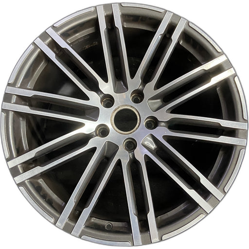 21" PORSCHE CAYENNE 15-18 21x10 , 20 spoke, inlay Original OEM Wheel Rim - Front View