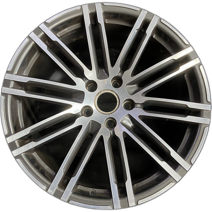 21" PORSCHE CAYENNE 15-18 21x10 , 20 spoke, inlay Original OEM Wheel Rim - Front View