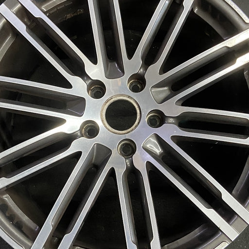 21" PORSCHE CAYENNE 15-18 21x10 alloy 20 spoke inlay Original OEM Wheel Rim - Angle View