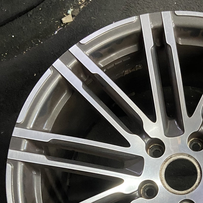 21" PORSCHE CAYENNE 15-18 21x10 alloy 20 spoke inlay Original OEM Wheel Rim - Side Profile