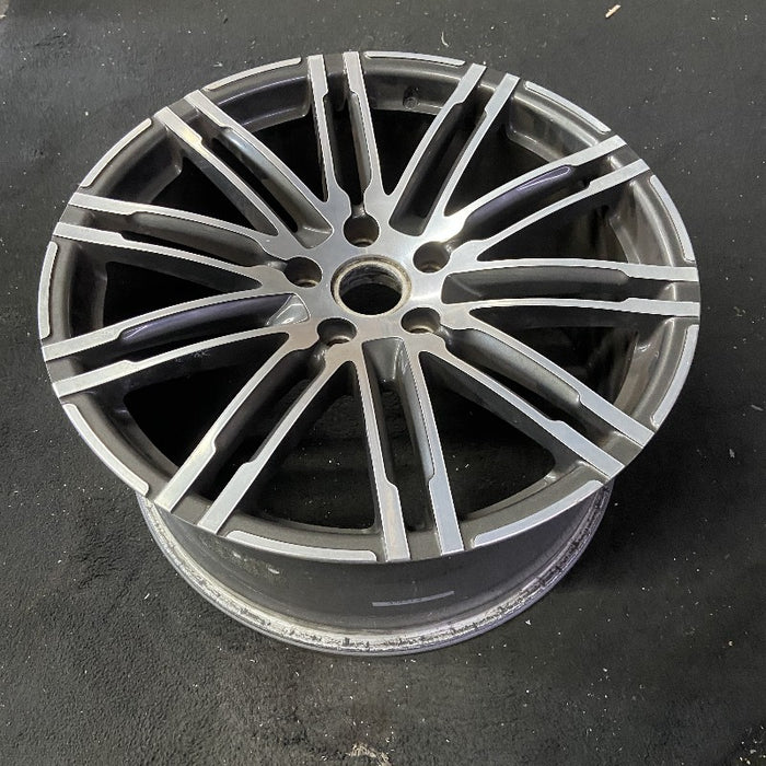 21" PORSCHE CAYENNE 15-18 21x10 alloy 20 spoke inlay Original OEM Wheel Rim - View 8