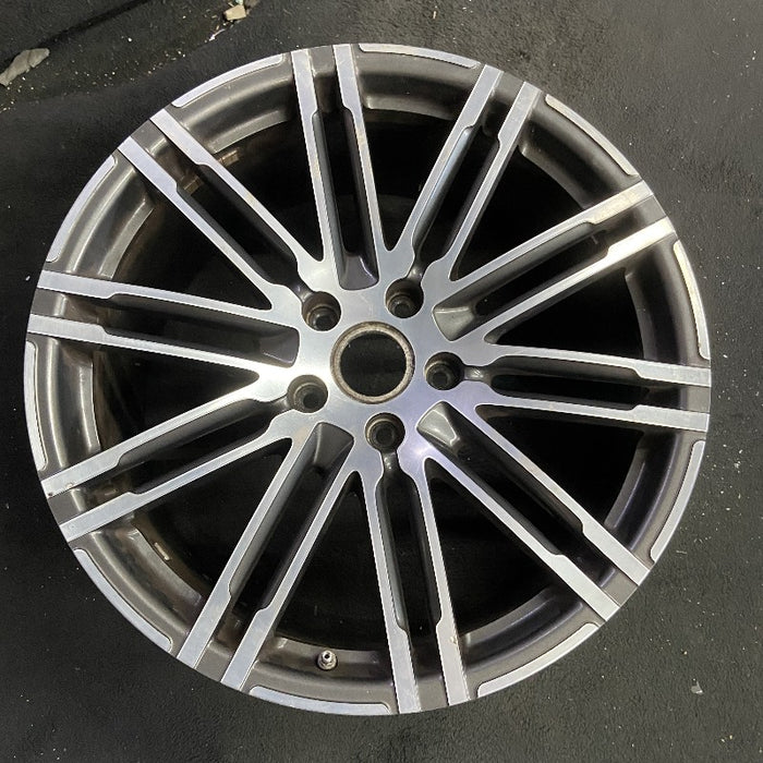 21" PORSCHE CAYENNE 15-18 21x10 alloy 20 spoke inlay Original OEM Wheel Rim - Front View