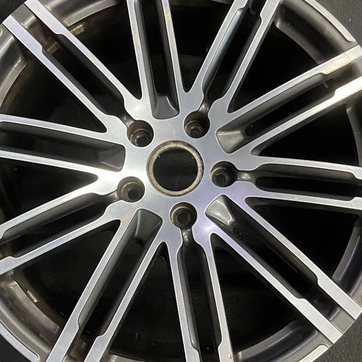 21" PORSCHE CAYENNE 15-18 21x10 alloy 20 spoke inlay Original OEM Wheel Rim - Angle View