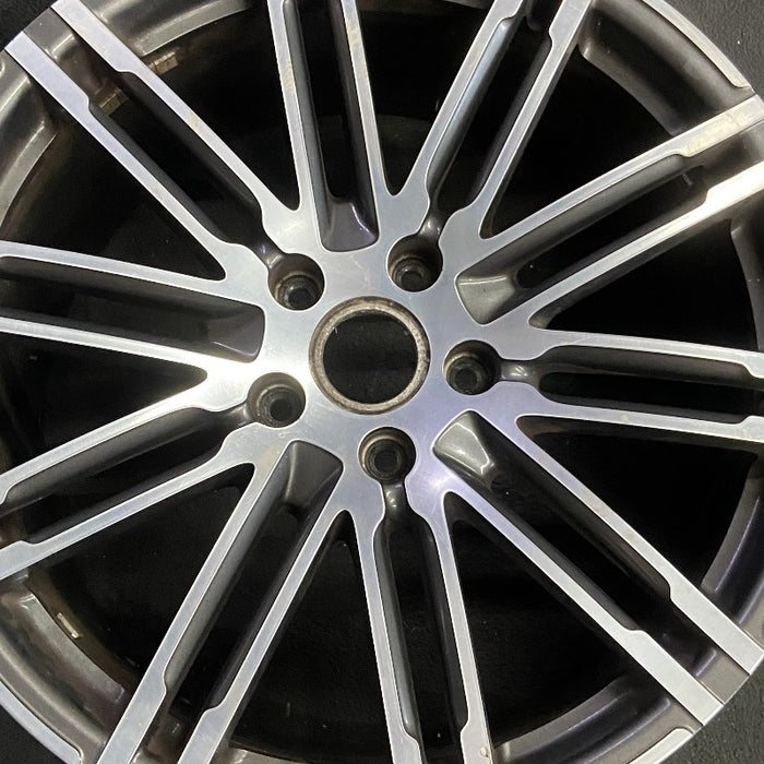 21" PORSCHE CAYENNE 15-18 21x10 alloy 20 spoke inlay Original OEM Wheel Rim - Angle View