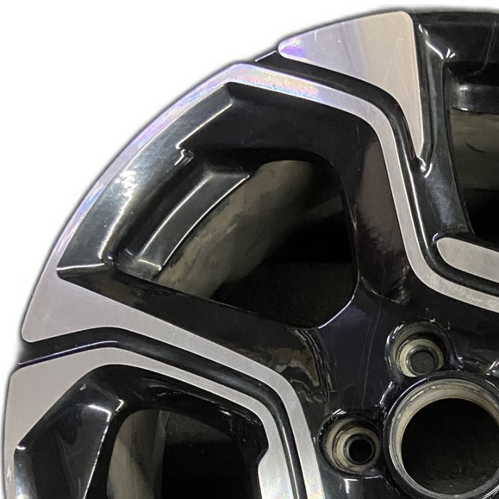 18" CR-V 17-19 18x7.5 alloy machined face black Touring Original OEM Wheel Rim - Angle View