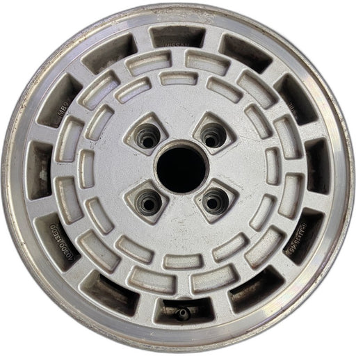 15" MAXIMA 85-86 15x6 alloy silver Original OEM Wheel Rim - Front View