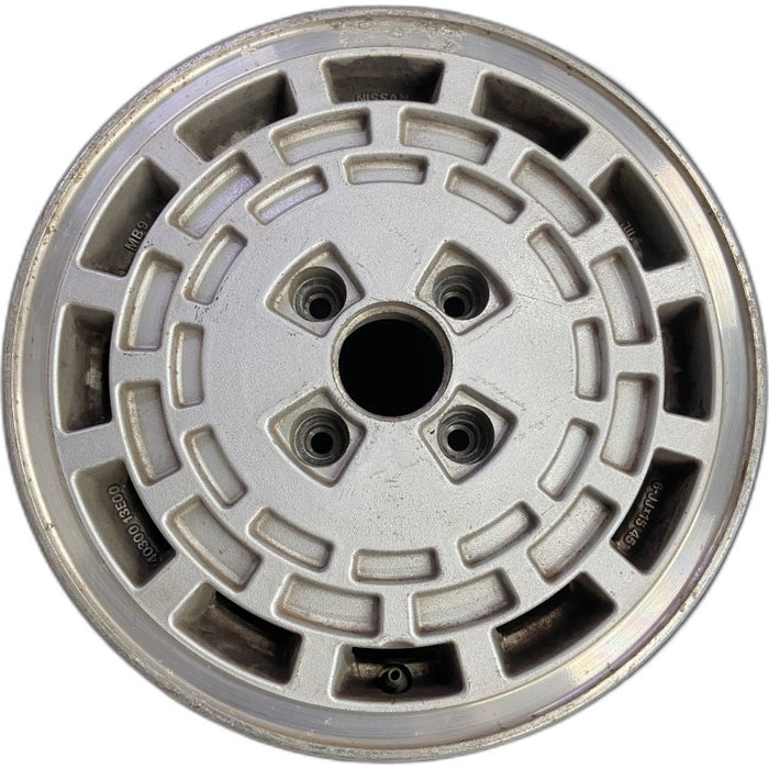 15" MAXIMA 85-86 15x6 alloy silver Original OEM Wheel Rim - Front View