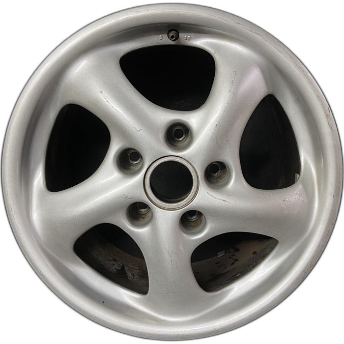 17" PORSCHE 911 99-01 17x9, Carrera Original OEM Wheel Rim - Front View