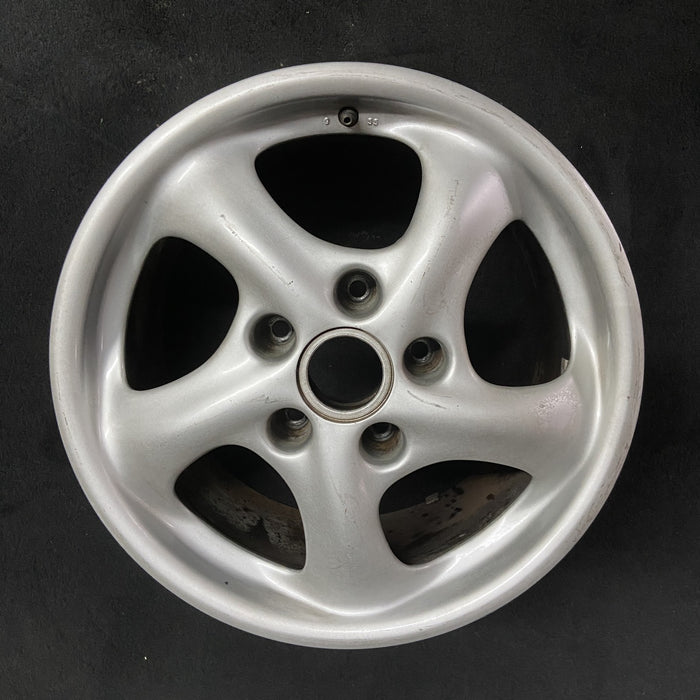 17" PORSCHE 911 99-01 17x9, Carrera Original OEM Wheel Rim - Angle View
