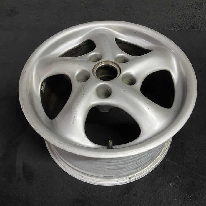 17" PORSCHE 911 99-01 17x9, Carrera Original OEM Wheel Rim - Side Profile