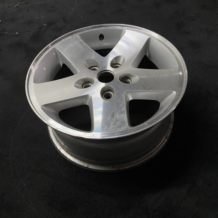 17" WRANGLER 07-08 17x7.5, machined finish Original OEM Wheel Rim - Close-Up Detail