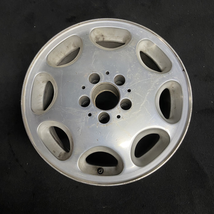 16" MERCEDES S-CLASS 95 140 Type, S350D, 16x8 Original OEM Wheel Rim - Angle View