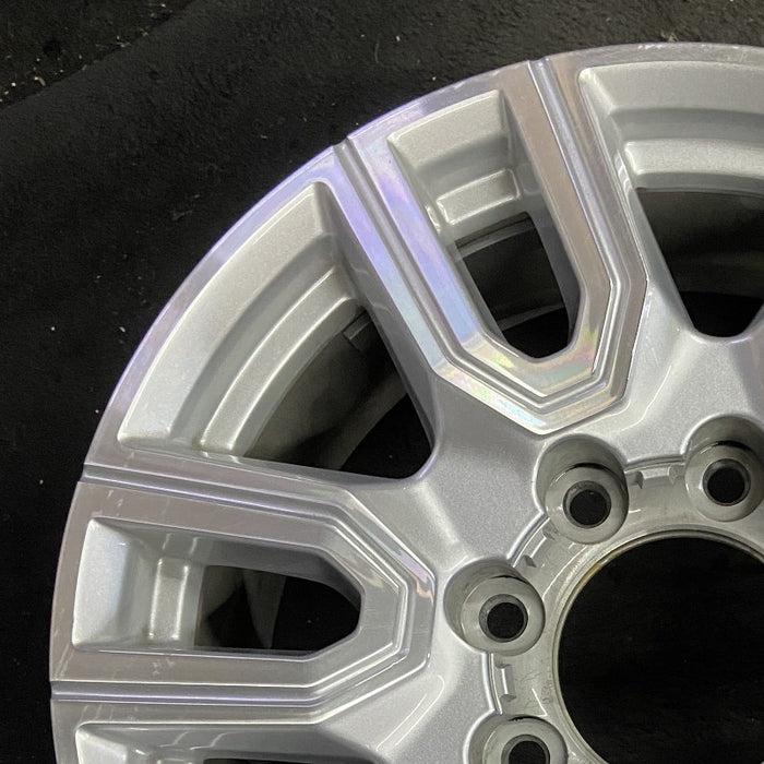 20" SIERRA 2500 PICKUP 20 20x8.5 12 spoke machined face accents silver opt Q7R - Side Profile