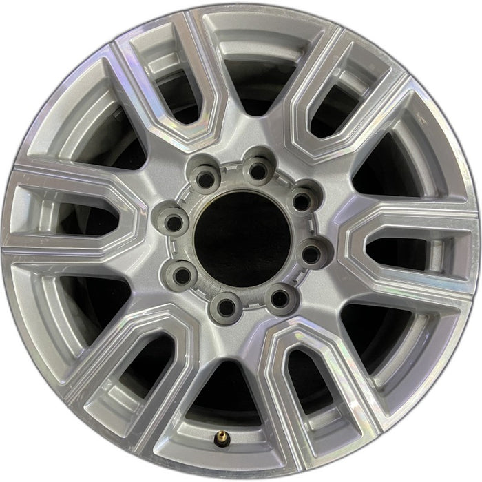 20" SIERRA 2500 PICKUP 20 20x8.5 12 spoke machined face accents silver opt Q7R - Front View
