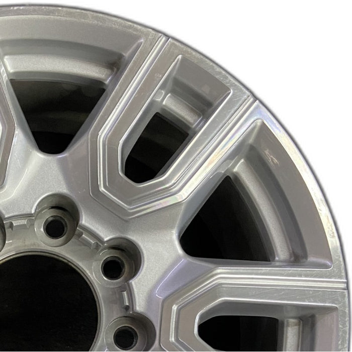 20" SIERRA 2500 PICKUP 20 20x8.5 12 spoke machined face accents silver opt Q7R - Side Profile