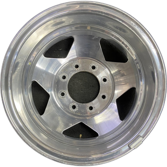 16" FORD F350SD PICKUP 99 16x6 DRW aluminum rear ID 2C34-CA Original OEM Wheel - Front View