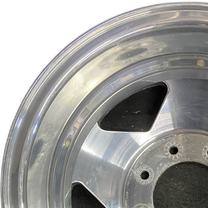 16" FORD F350SD PICKUP 99 16x6 DRW aluminum rear ID 2C34-CA Original OEM Wheel - Angle View
