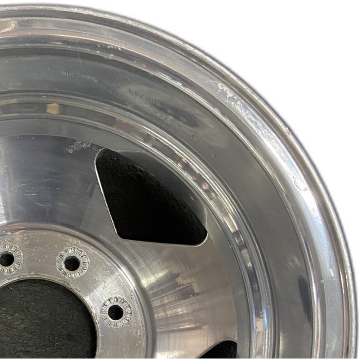 16" FORD F350SD PICKUP 99 16x6 DRW aluminum rear ID 2C34-CA Original OEM Wheel - Side Profile