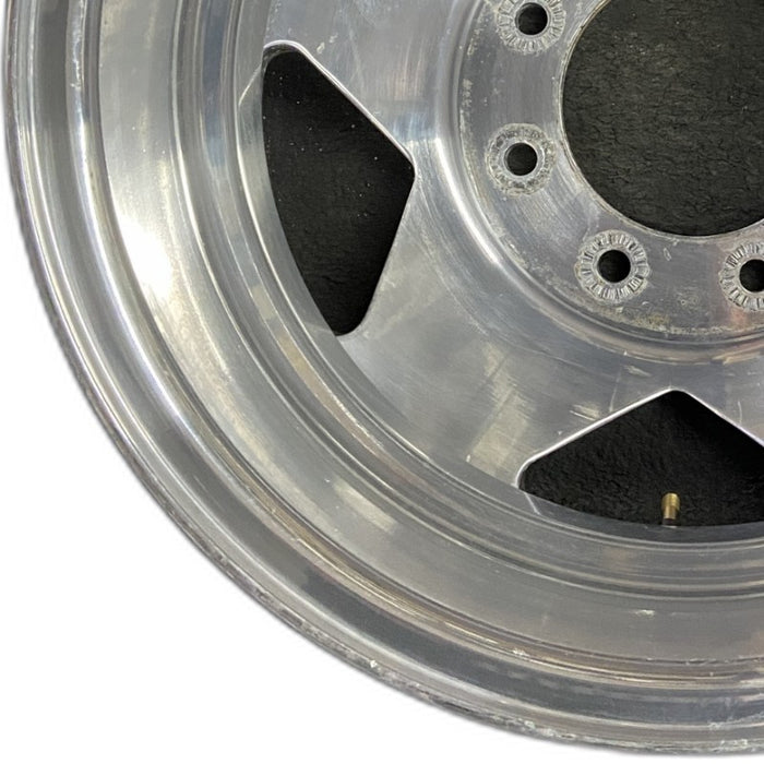 16" FORD F350SD PICKUP 99 16x6 DRW aluminum rear ID 2C34-CA Original OEM Wheel - Back View