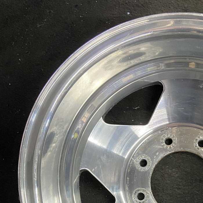16" FORD F350SD PICKUP 99 16x6 DRW aluminum rear ID 2C34-CA Original OEM Wheel - Side Profile
