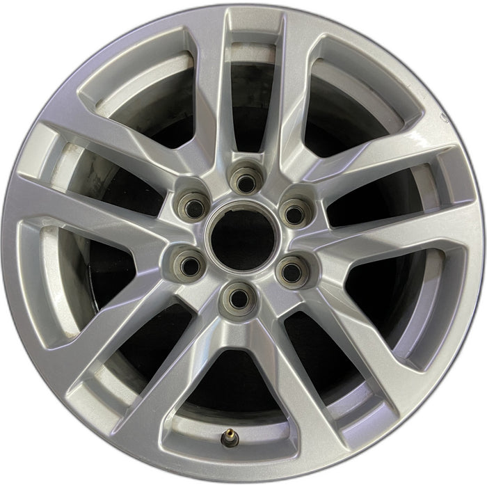 18" SIERRA 1500 PICKUP 19 , 18x8.5, 10 spoke, silver Original OEM Wheel Rim - Front View