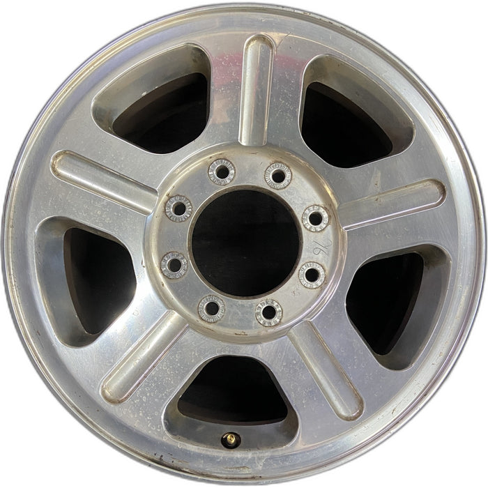 18" FORD F250SD PICKUP 05 18x8 , 5 spoke , aluminum Original OEM Wheel Rim - Front View