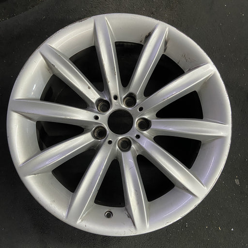 19" BMW 750i 06-08 19x9 , 10 spoke, grooved spoke, wide groove Original OEM - Angle View