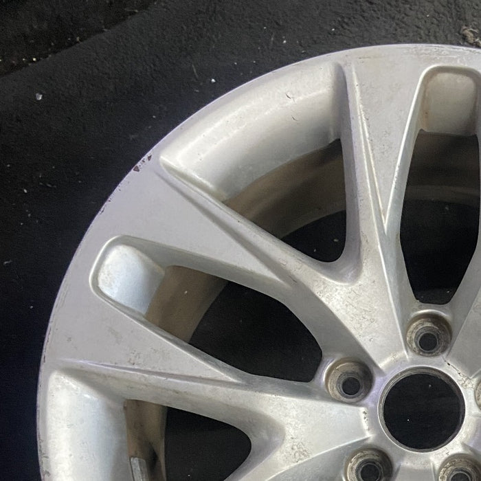 18" GENESIS 13-16 Cpe 18x8 10 spoke rear Original OEM Wheel Rim - Side Profile