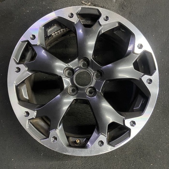 17" XV CROSSTREK 21 17x7 alloy machined face dark gray pockets outer machined - Front View