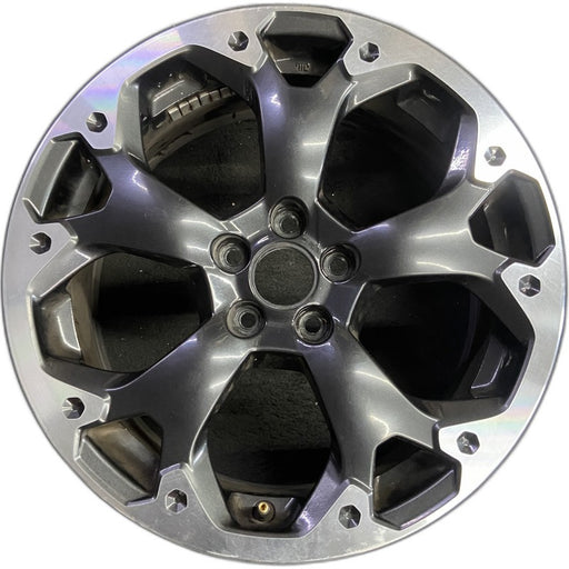 17" XV CROSSTREK 21 17x7 alloy machined face dark gray pockets outer machined - Front View