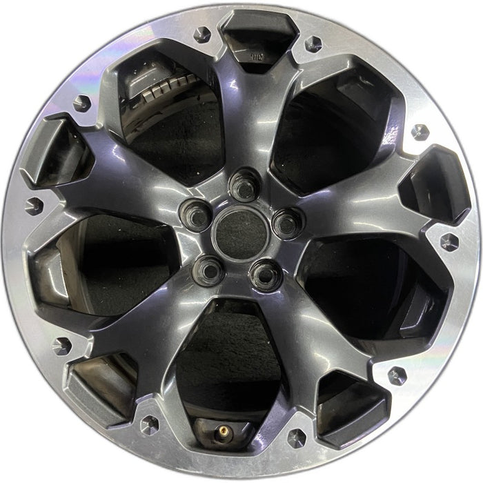 17" XV CROSSTREK 21 17x7 alloy machined face dark gray pockets outer machined - Front View