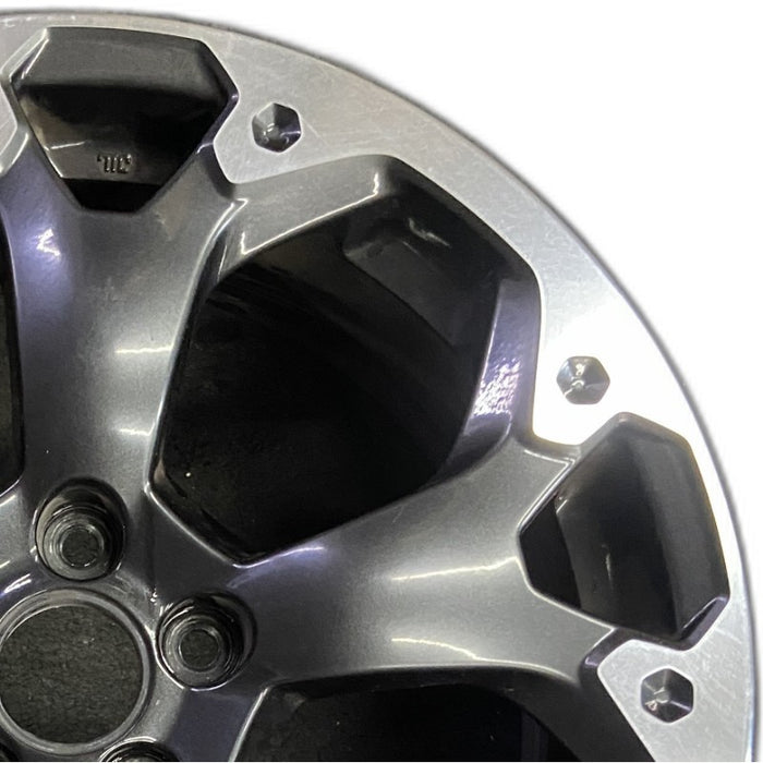 17" XV CROSSTREK 21 17x7 alloy machined face dark gray pockets outer machined - Side Profile