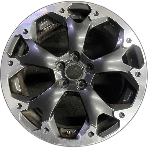 17" XV CROSSTREK 21 17x7 , machined face, dark gray pockets Original OEM Wheel - Front View