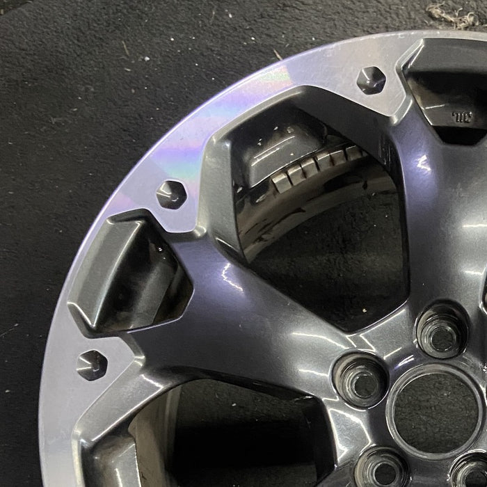 17" XV CROSSTREK 21 17x7 alloy machined face dark gray pockets outer machined - Side Profile