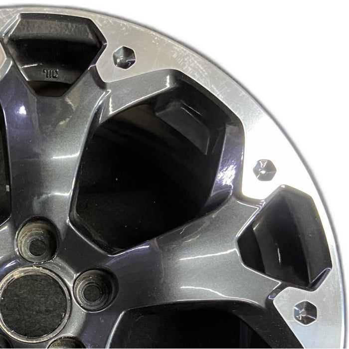 17" XV CROSSTREK 21 17x7 alloy machined face dark gray pockets outer machined - Side Profile