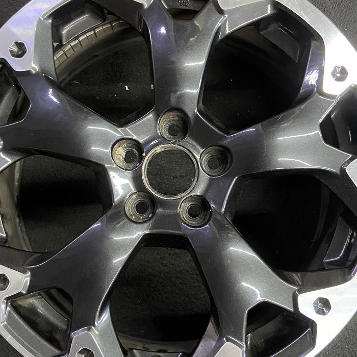17" XV CROSSTREK 21 17x7 alloy machined face dark gray pockets outer machined - Angle View