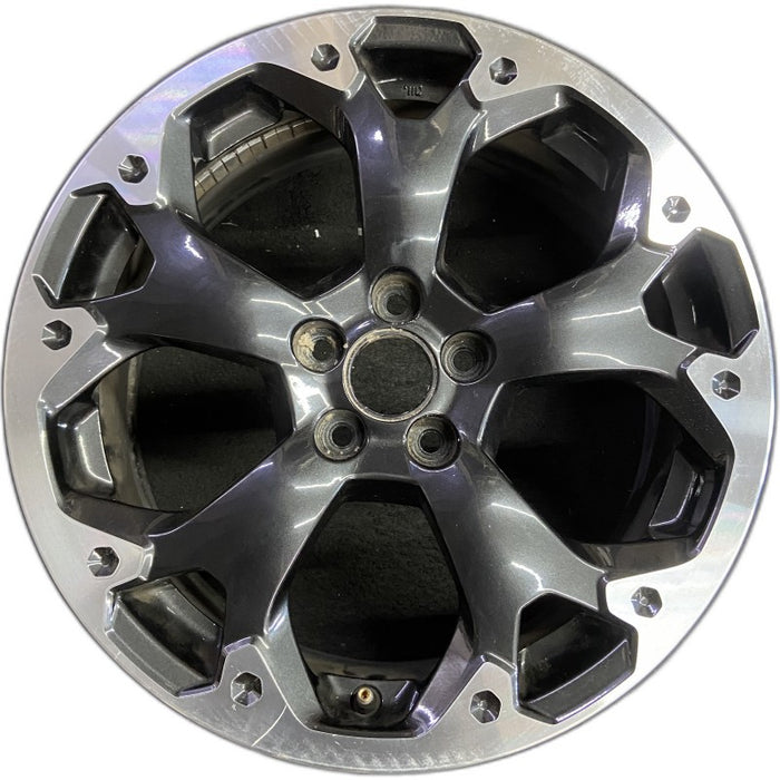17" XV CROSSTREK 21 17x7 alloy machined face dark gray pockets outer machined - Front View