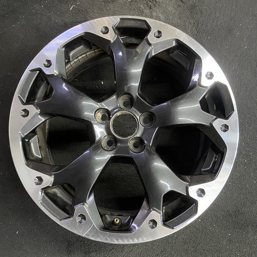 17" XV CROSSTREK 21 17x7 , machined face, dark gray pockets Original OEM Wheel - Angle View