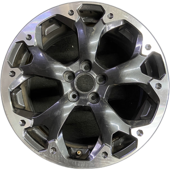 17" XV CROSSTREK 21 17x7 , machined face, dark gray pockets Original OEM Wheel - Front View