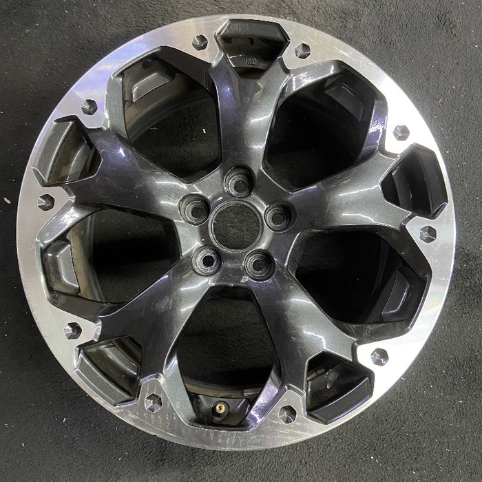17" XV CROSSTREK 21 17x7 alloy machined face dark gray pockets outer machined - Front View