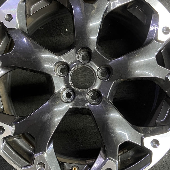 17" XV CROSSTREK 21 17x7 alloy machined face dark gray pockets outer machined - Angle View
