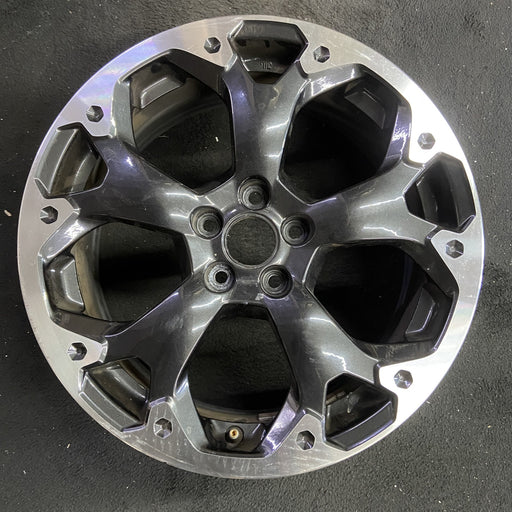 17" XV CROSSTREK 21 17x7 , machined face, dark gray pockets Original OEM Wheel - Angle View