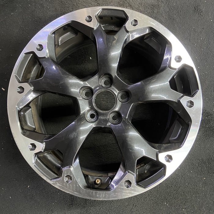 17" XV CROSSTREK 21 17x7 , machined face, dark gray pockets Original OEM Wheel - Angle View