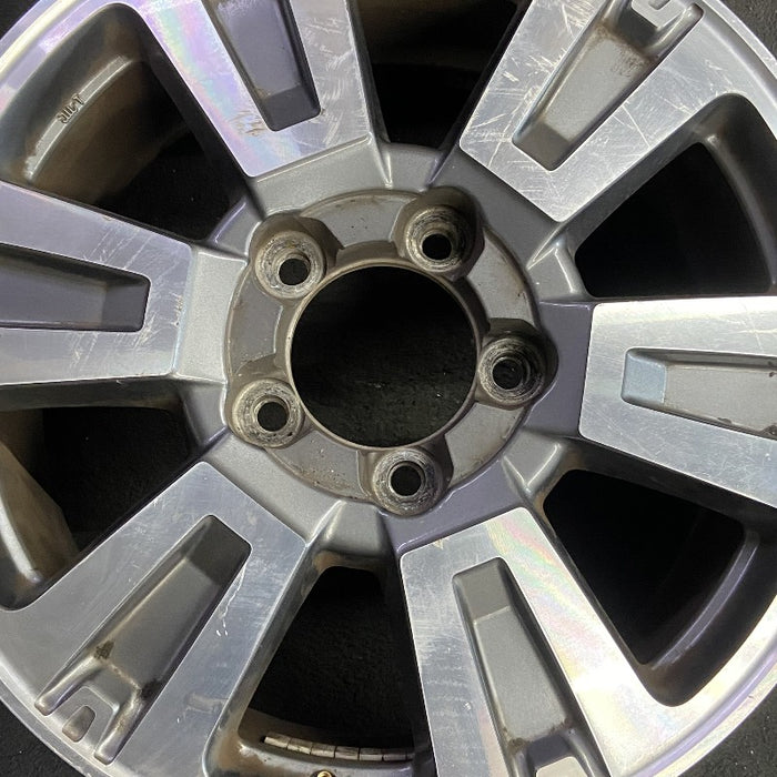 20" TUNDRA 18-21 20x8 alloy 6 spoke exposed lug nuts gray inlay Original OEM - Angle View