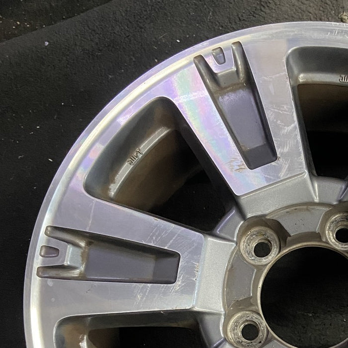 20" TUNDRA 18-21 20x8 alloy 6 spoke exposed lug nuts gray inlay Original OEM - Side Profile